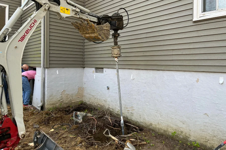 Helical Pier Installation